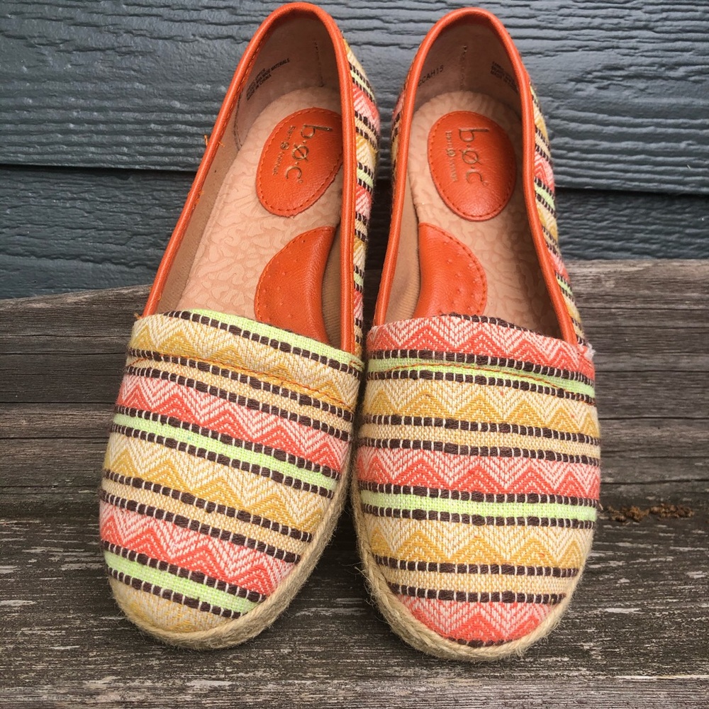 b.o.c. BORN CONCEPT  STRIPED ESPADRILLES sz 6